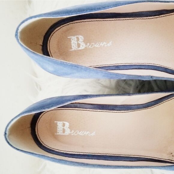 Browns wedge heel suede feel shoe - Picture 5 of 6